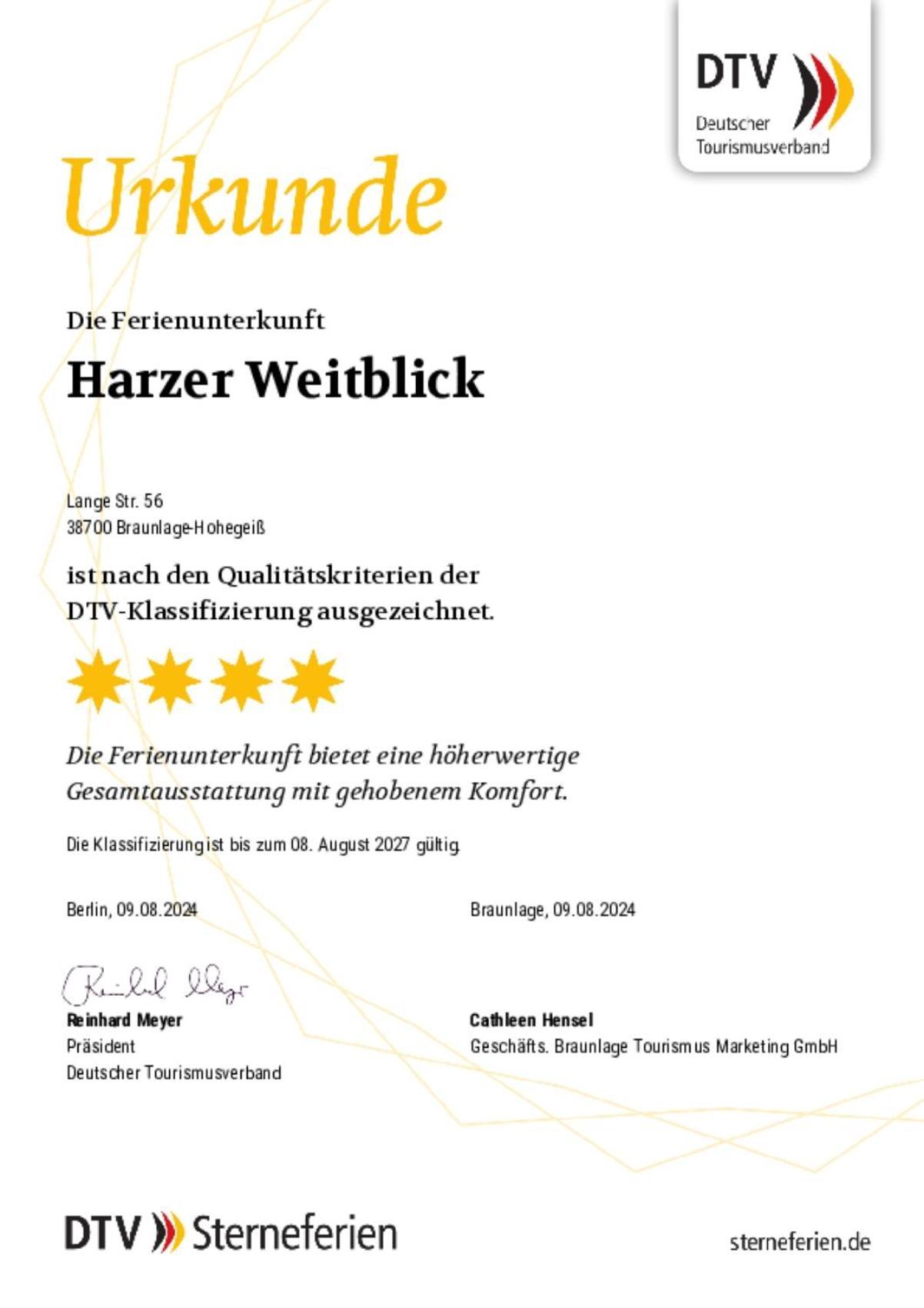 Fewo Harzer Weitblick, Hunde Willkommen, W-Lan, 2X Smart Tv, Dtv 4 Sterne, 4 Pfoten Braunlage Eksteriør bilde